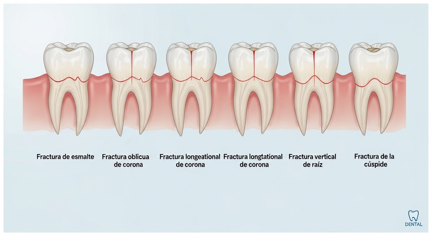 Tipos de fracturas dentales